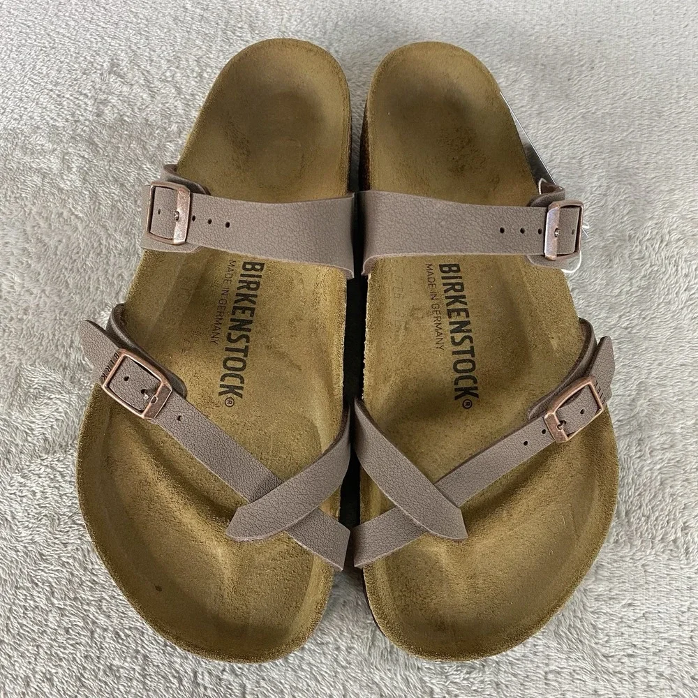 Birkenstock Mayari Sandals Womens US 8 EU 39 Mocca Birko-Flor Regular Fit NEW